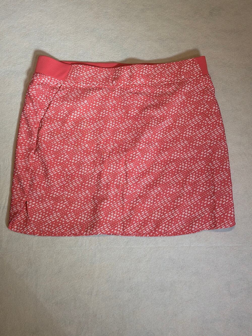 Cypress Club Coral Textured Print Athletic Golf Tennis Skort Skirt Size L Womens